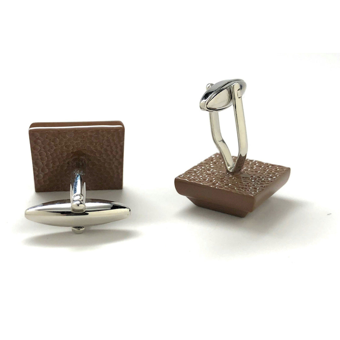Milk Chocolate Cufflinks Everythings Better with Chocolate Lovers Delight Fun Cool Unique Cuff Links Candy Bar Gifts for Image 4