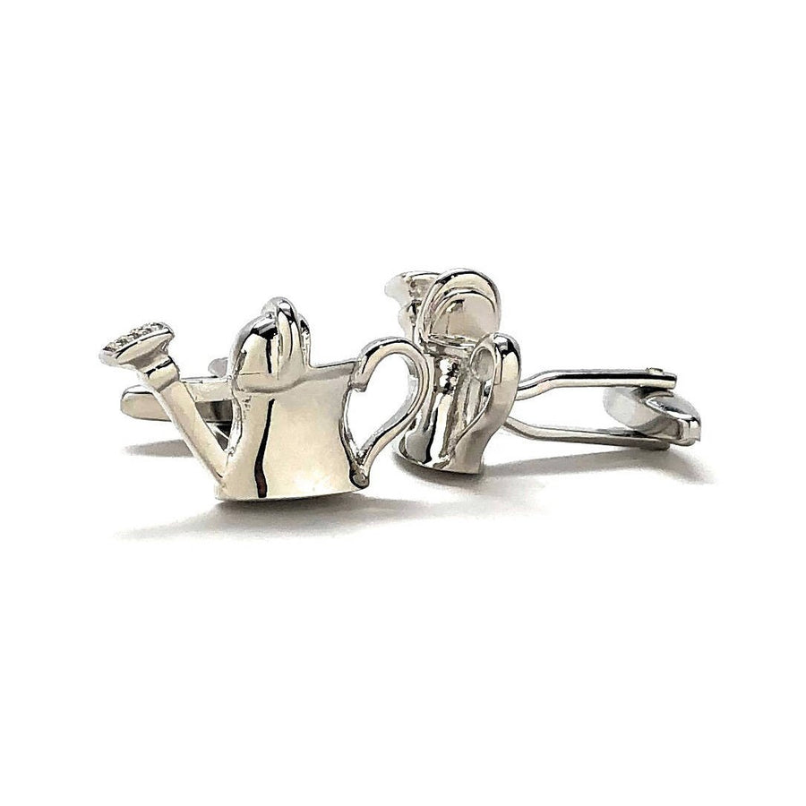Water Bucket Silver Cufflinks Shinny Silver Finish Fun Party Cool Boss Cuff Links Comes with Gift Box Image 1