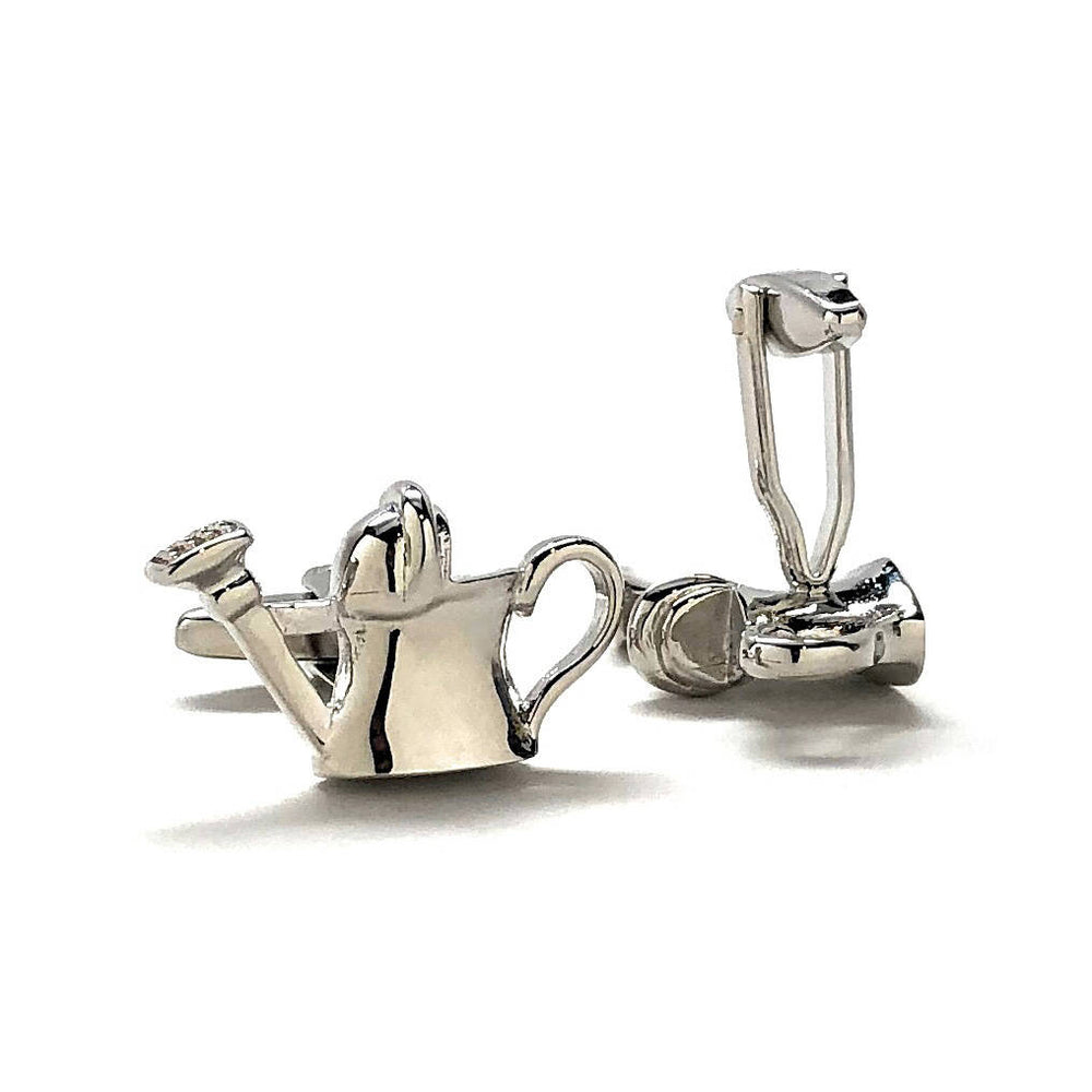 Water Bucket Silver Cufflinks Shinny Silver Finish Fun Party Cool Boss Cuff Links Comes with Gift Box Image 2