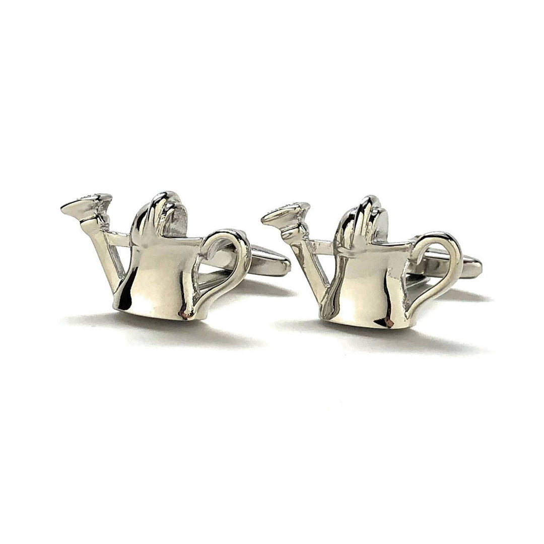 Water Bucket Silver Cufflinks Shinny Silver Finish Fun Party Cool Boss Cuff Links Comes with Gift Box Image 3