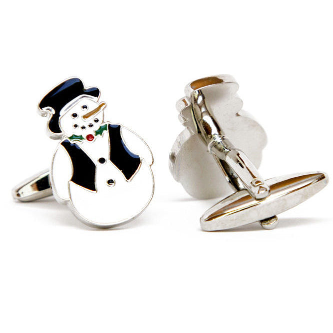 Frosty the Snowman Cufflinks Christmas Winter Wonderland Christmas Family Parties Work Party Cuff Links Image 3