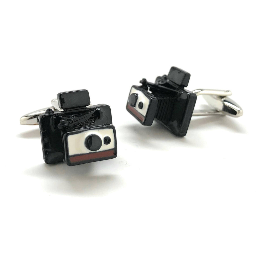 Automatic Instant Camera Cufflinks Old School Film Enthusiast Film Buff Hobby Photographer Cool Fun Unique Cuff Links Image 2