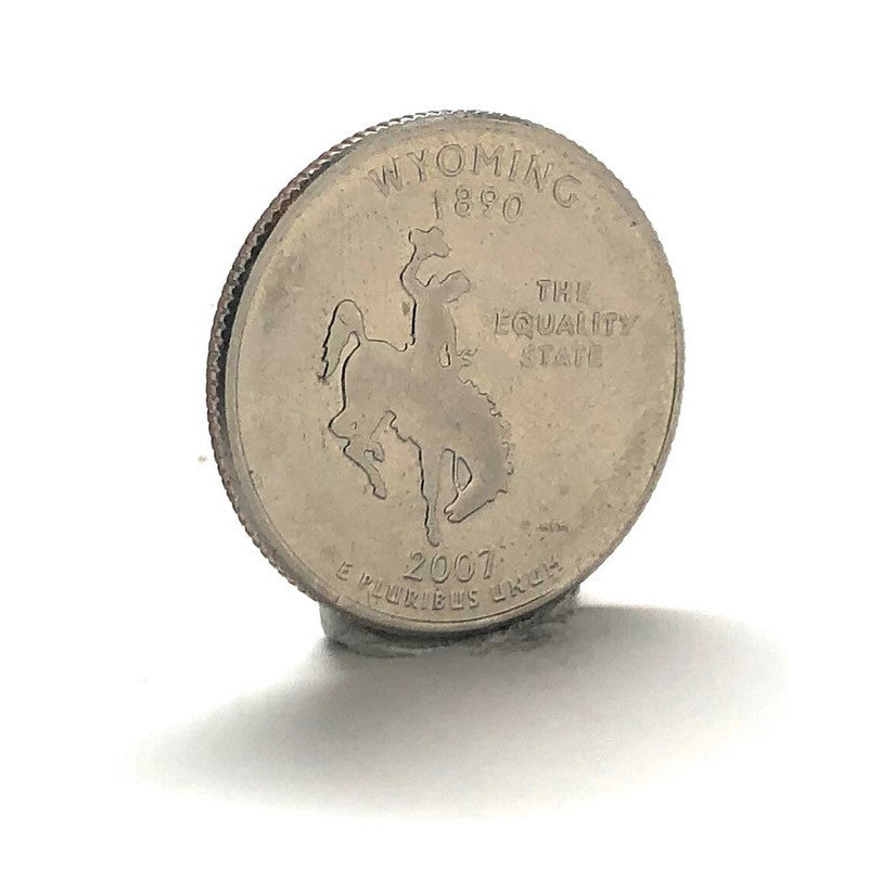 Enamel Pin Wyoming State Quarter Enamel Coin Lapel Pin Tie Tack Travel Souvenir Coins Keepsakes Cool Fun Comes with Gift Image 2