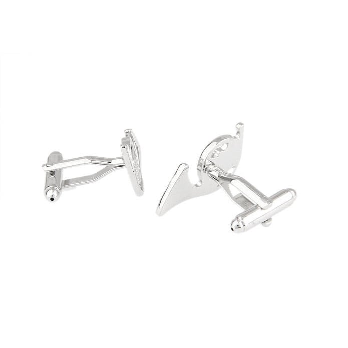 Silver French Horn Cufflinks Band Fans Music Players Conductors Silver Toned Cuff Links Comes with Gift Box Image 2