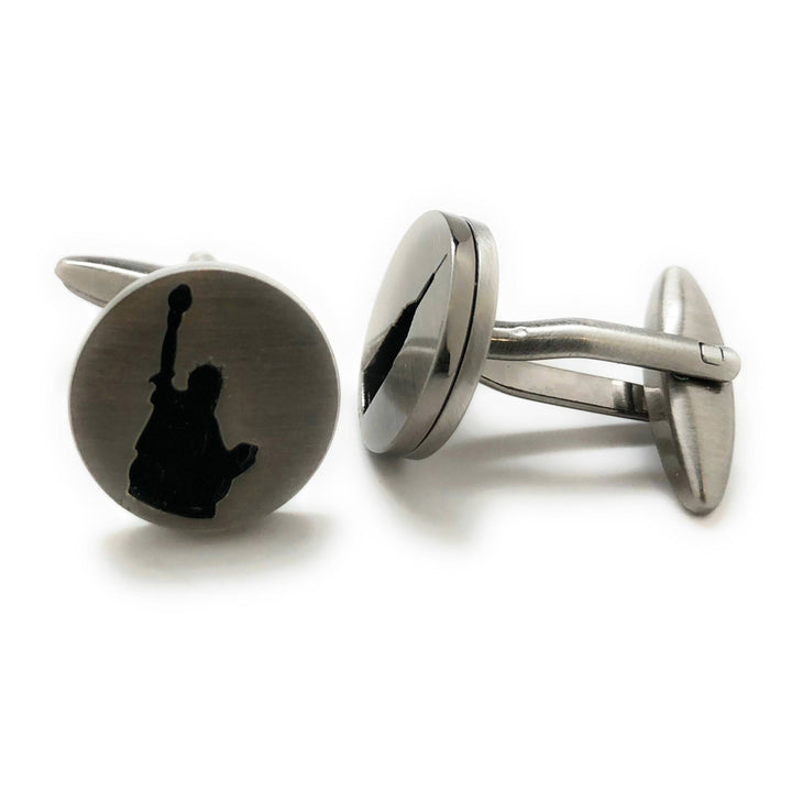 York City Cufflinks Celebrating NY Empire State Building Statue of Liberty NYC Pride Cuff Links Image 2