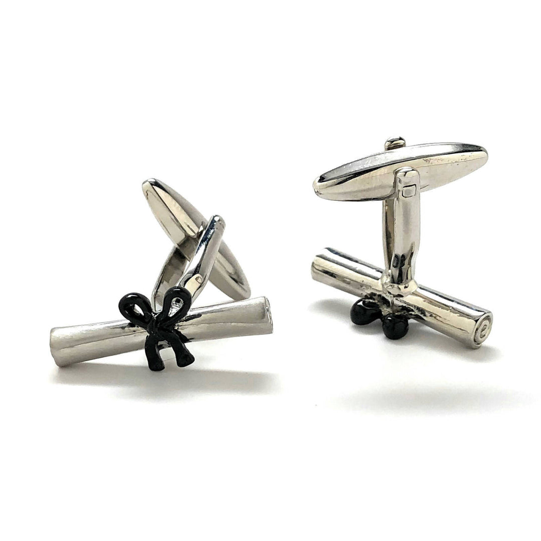 Graduation Cufflinks Diploma Degree Success Fun Cool Cuff Links Comes with Gift Box Image 2