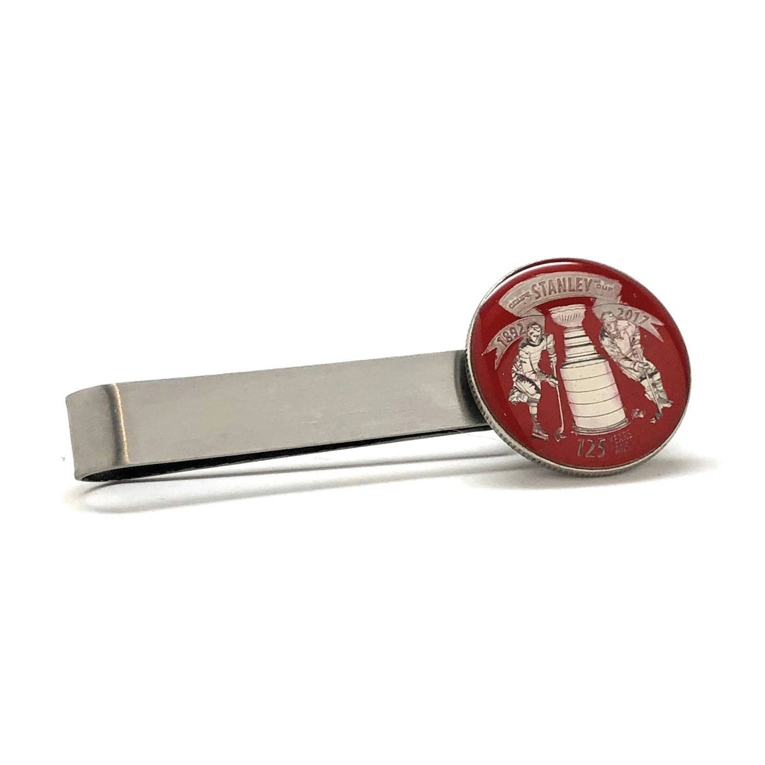 Celebrating Lords Stanley Cup Tie Clip Bar NHL Hockey Comes Gift Box Hand Painted Red Enamel 2017 Royal Canadian Mint Image 1