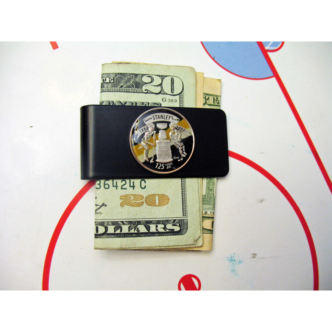 Hockey Money Clip 2017 Royal Canadian Mint 125 Yr Anniversary Celebrating the Pittsburgh Penguins Stanley Cup Trophy Image 3