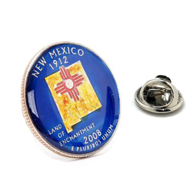 Enamel Pin Hand Painted  Mexico State Quarter Enamel Coin Lapel Pin Tie Tack Collector Pin Travel Souvenir Coins Cool Image 1