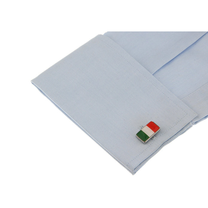 Italian Flag Cufflinks Italy Enamel Cufflinks Cuff Links Image 3