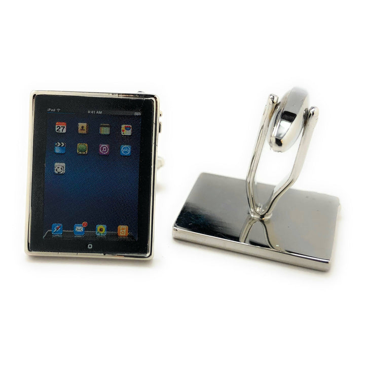 Tablet Computer Cufflinks Black Edition Nerdy Party Master Unique Very Cool Fun Cuff Links High Tech Cuff Links Gift Image 3