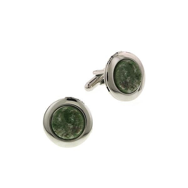 Jade Locket Cufflinks Jewelry Silver Cufflinks Round Oval Cuff Links Personalized Gift Image 2