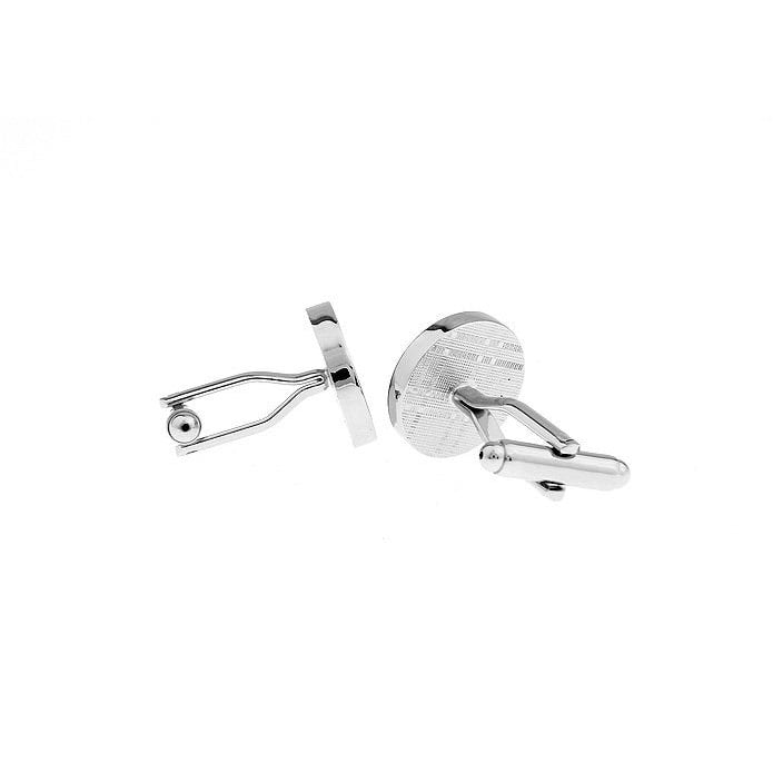 Black with white Background Forget Me not Flower Cufflinks Cuff Links Image 2