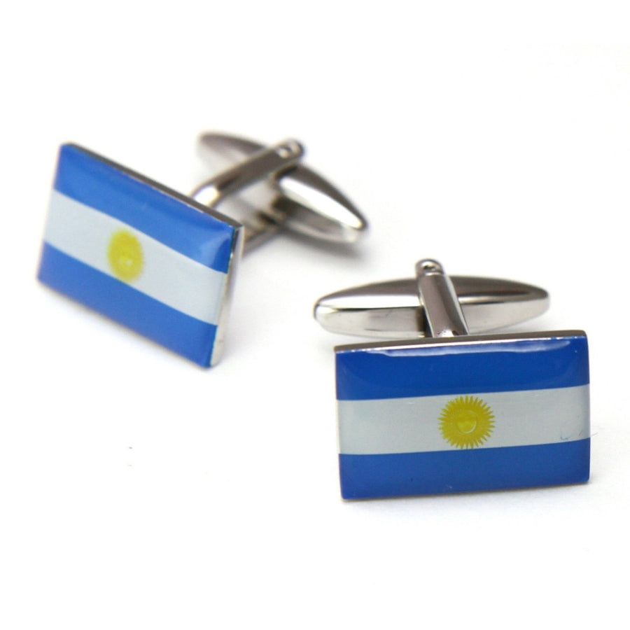 The Nation of Argentina Flag Cufflinks Cuff Links Image 1
