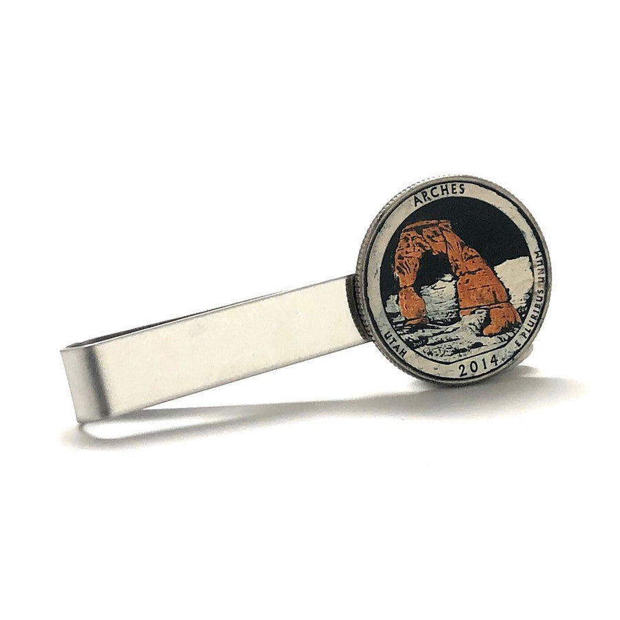 Birth Year Arches National Park US Coin Tie Bar Quarter Hand Painted Edition Edition Coin Souvenir Unique Rare Fun Gift Image 1