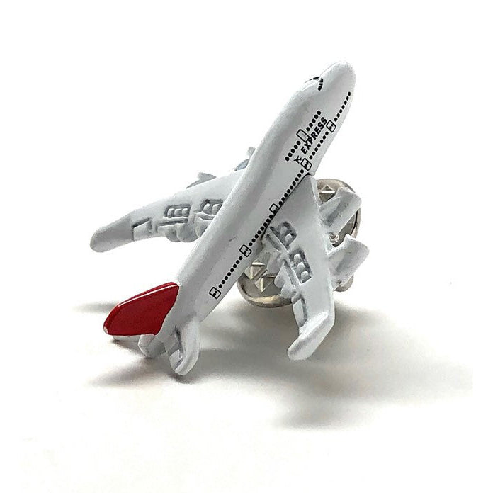 Enamel Pin Jumbo Jet Lapel Pin Airliner Flight Pilot Aviator Silver Tone Tie Tack Airplane Collector Pin Comes with Gift Image 1
