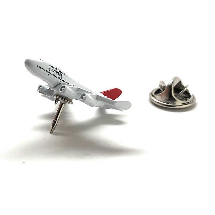 Enamel Pin Jumbo Jet Lapel Pin Airliner Flight Pilot Aviator Silver Tone Tie Tack Airplane Collector Pin Comes with Gift Image 2