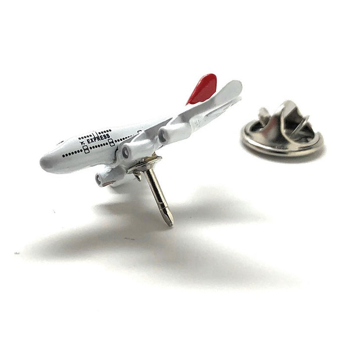Enamel Pin Jumbo Jet Lapel Pin Airliner Flight Pilot Aviator Silver Tone Tie Tack Airplane Collector Pin Comes with Gift Image 3