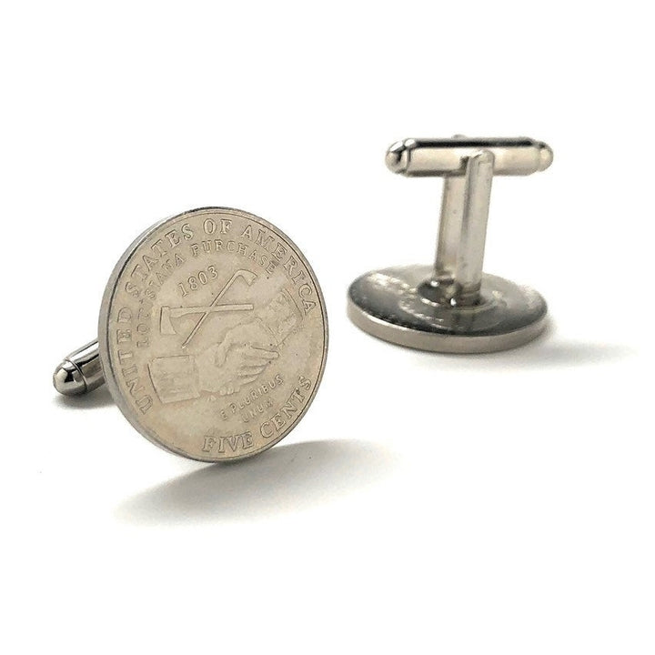 US Louisiana Purchase Nickel Cufflinks uncirculated 2005 Specially United States Government Issue Coins Rare Coins Image 3