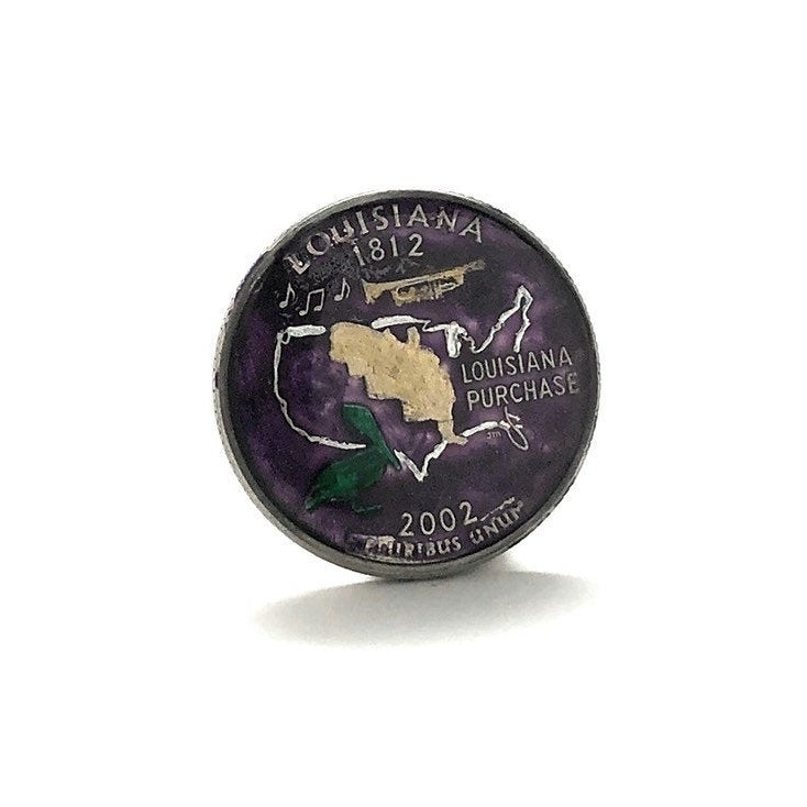 Enamel Pin Louisiana Quarter Tie Tack Lapel Pin Suit Flag State Enamel Coin Jewelry Travel Souvenir Coins Keepsakes Cool Image 2