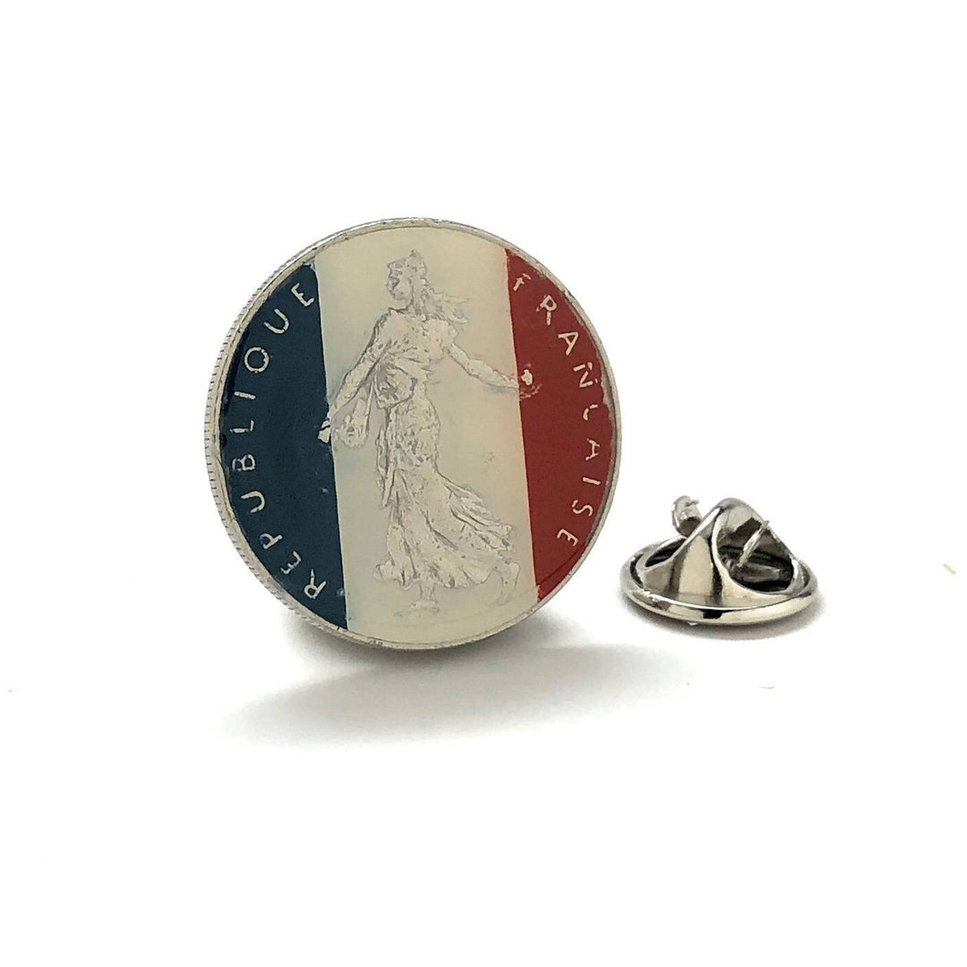 Enamel Pin Hand Painted France Enamel Coin Lapel Pin Tie Tack Travel Souvenir Coins Keepsakes Cool Fun French Collector Image 1