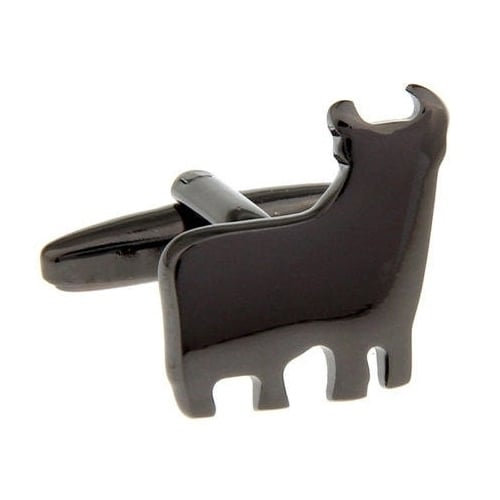 Gunmetal Bull Cufflinks Lama Andes Alpaca Gunmetal Finish Cuff Links Very Unique Coolest Gift Gifts for Dad Husband Image 1