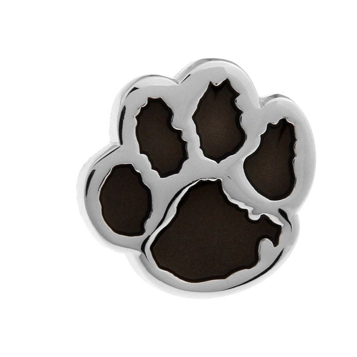 Enamel Pin Black Dog Paw Lapel Pin Silver Black Enamel Tie Tack Collector Pin Animal Lover Animal Paw Dog Cat Comes with Image 2