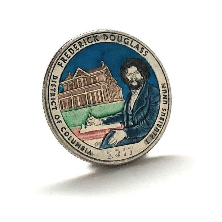 Birth Year Enamel Pin Hand Painted Frederick Douglass State Quarter Enamel Coin Lapel Pin Tie Tack Travel Souvenir Coins Image 2
