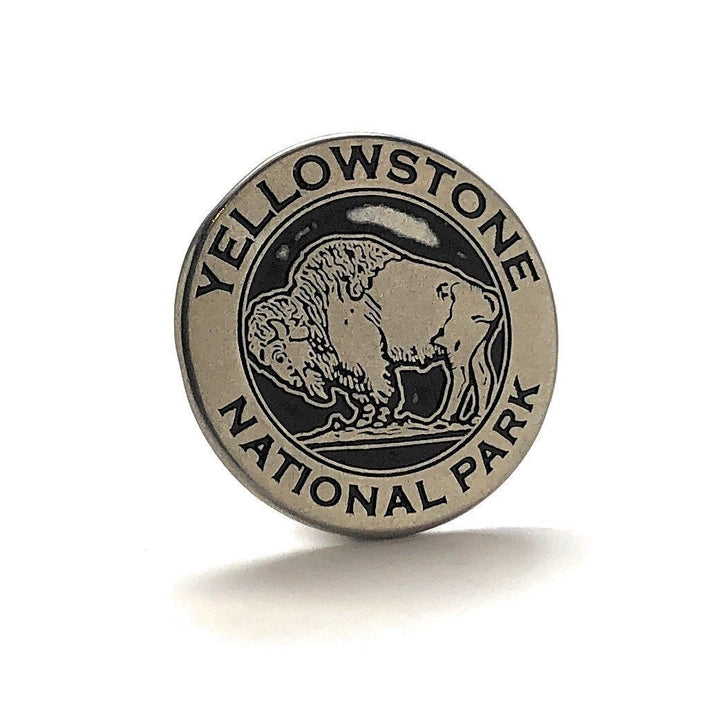 Enamel Pin Lapel Pin Yellowstone World Famous Buffalo Token Tie Tack Old Transit Tokens Classic Yellow Stone National Image 2