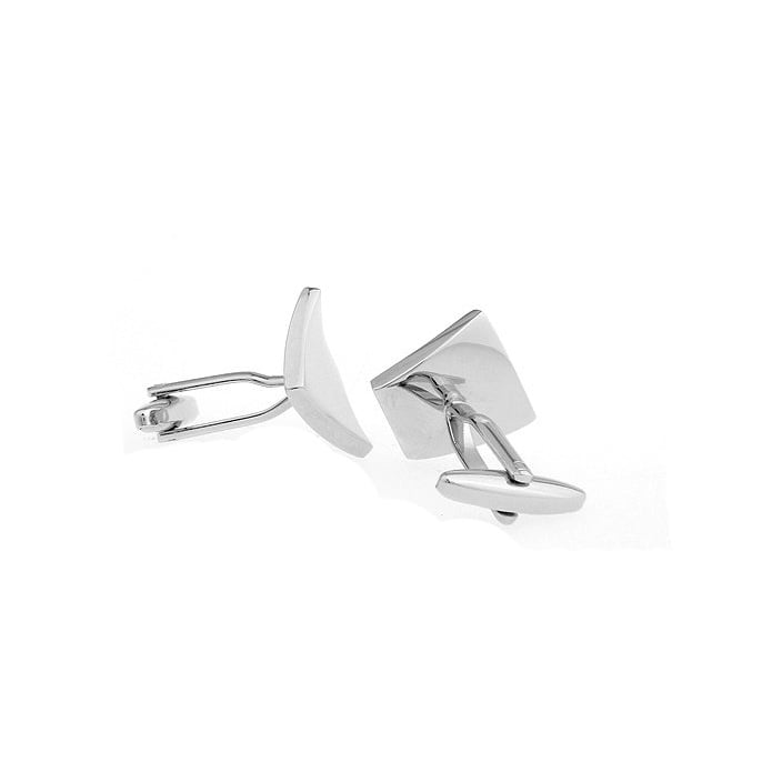 Silver Surf Cufflinks Catch the Wave Smooth Curves Cuff Links Comes with Gift Box Image 2