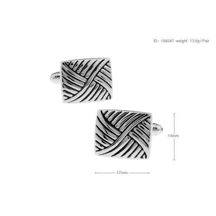 SIlver Tone Cufflinks Mind Bender All in SIlver Black Accented Catch the Wave Cuff Links Comes with Gift Box Image 2