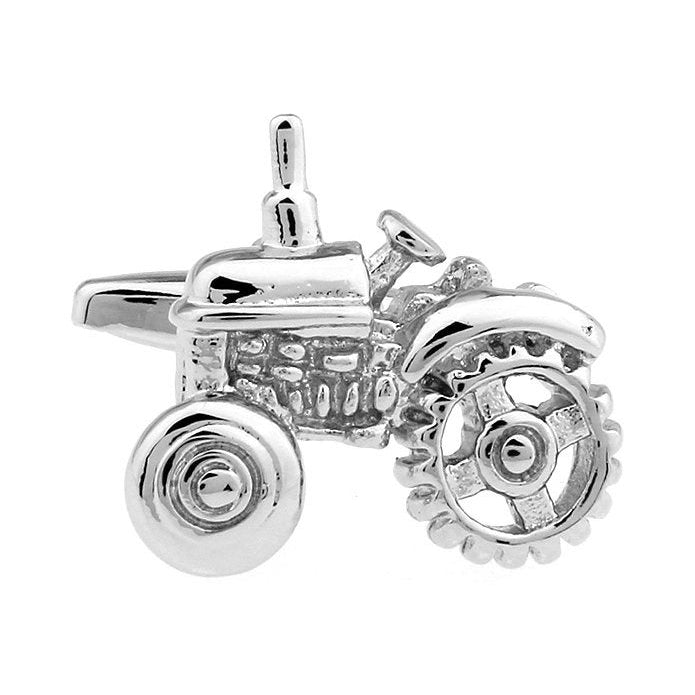 Silver Tractor Cufflinks  Gifts for Dad  Cuff Links  Farmer Farm  Agriculture  Personalized Gifts Americas Heartland Image 3