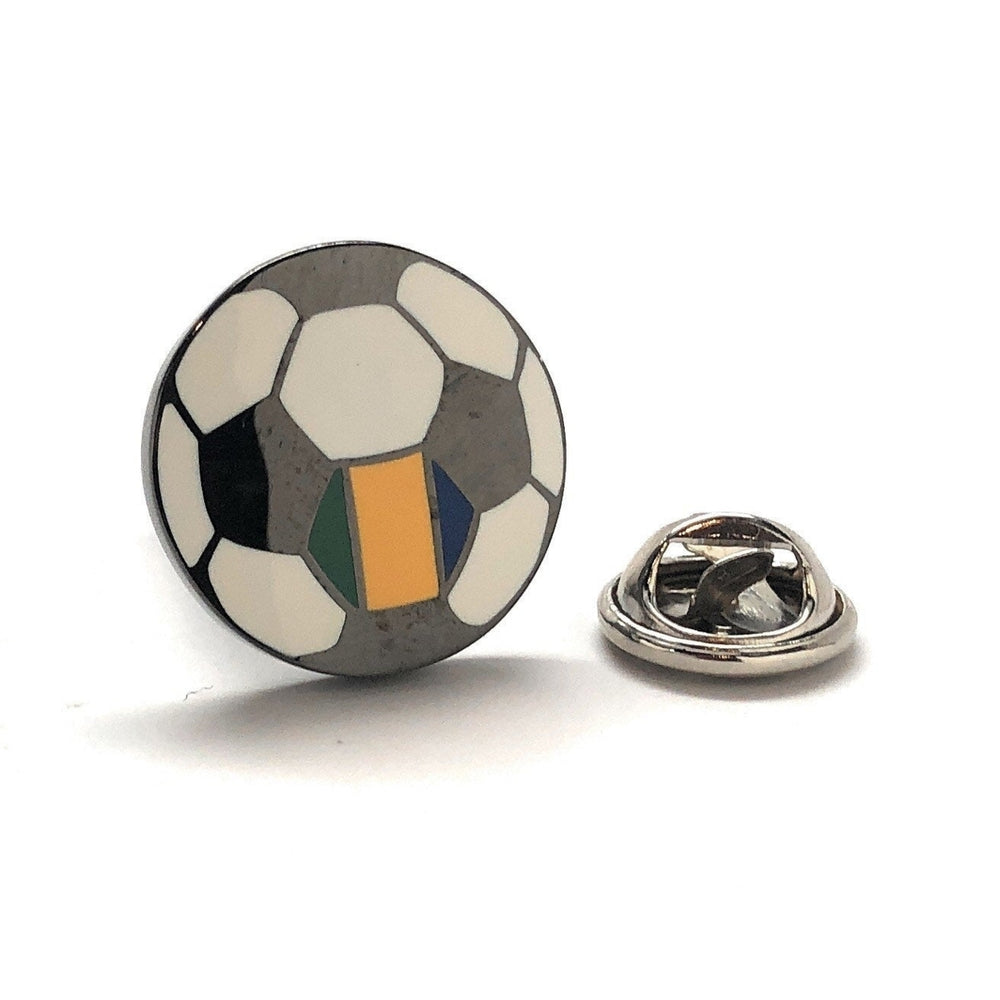 Soccer Ball Cufflinks Brazil Flag on the Soccer Ball Pride for your Team Soccer Football Sports Cuff Links or Choose Image 2