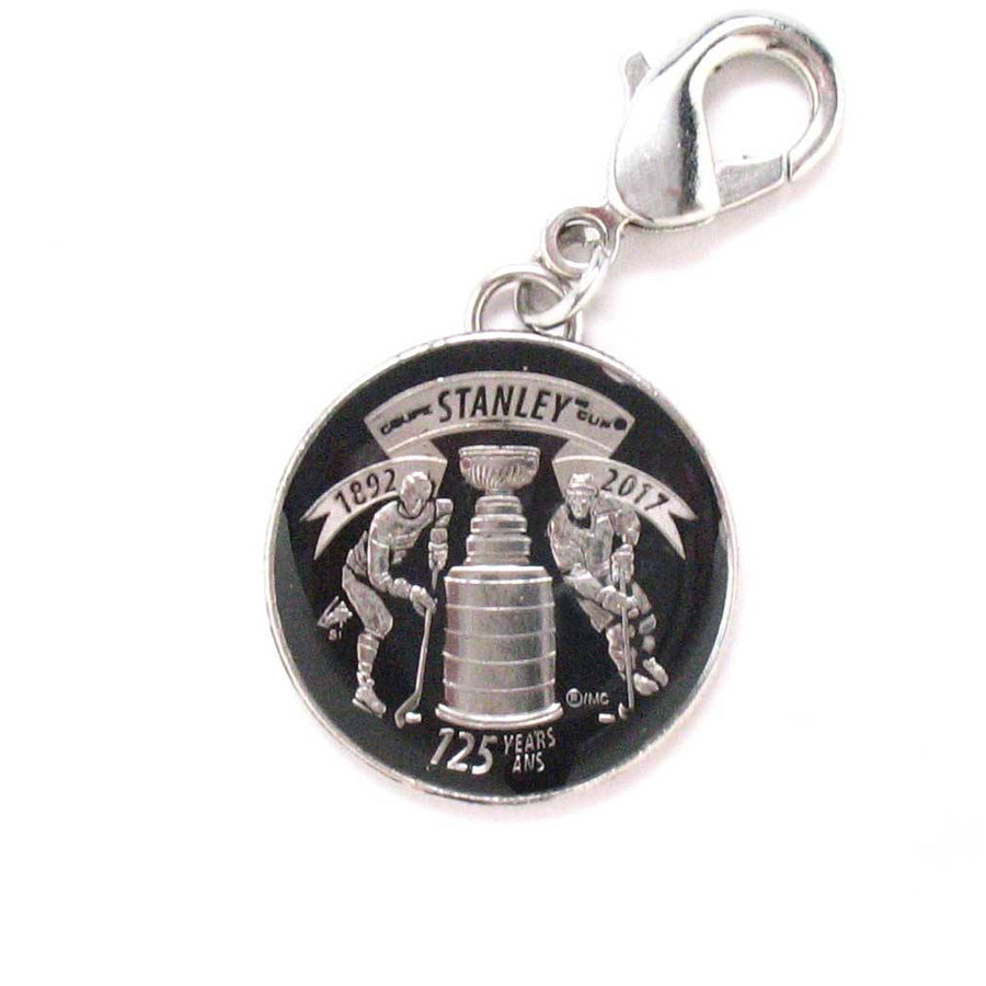 Hand Painted Key Chain NHL Ice Hockey Stanley Cup Trophy Winner 2017 Canadian Mint Quarter Commemorative 125 Yr Image 1