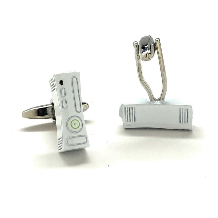 Cufflinks Video Game Console White Edition Video Gamer Cuff Links Fun Nerdy Cool Unique Comes with Gift Box White Image 2
