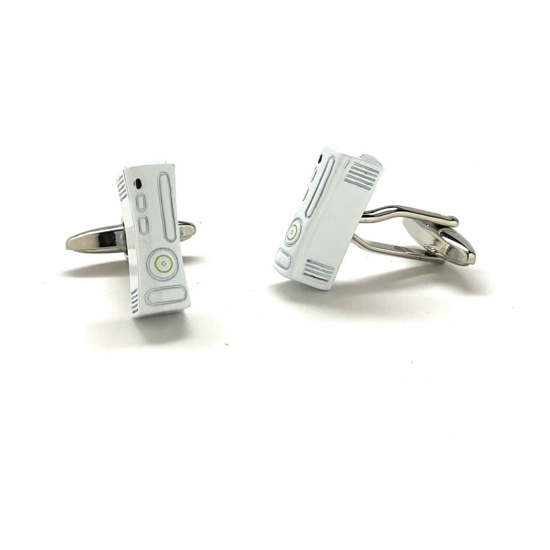 Cufflinks Video Game Console White Edition Video Gamer Cuff Links Fun Nerdy Cool Unique Comes with Gift Box White Image 3
