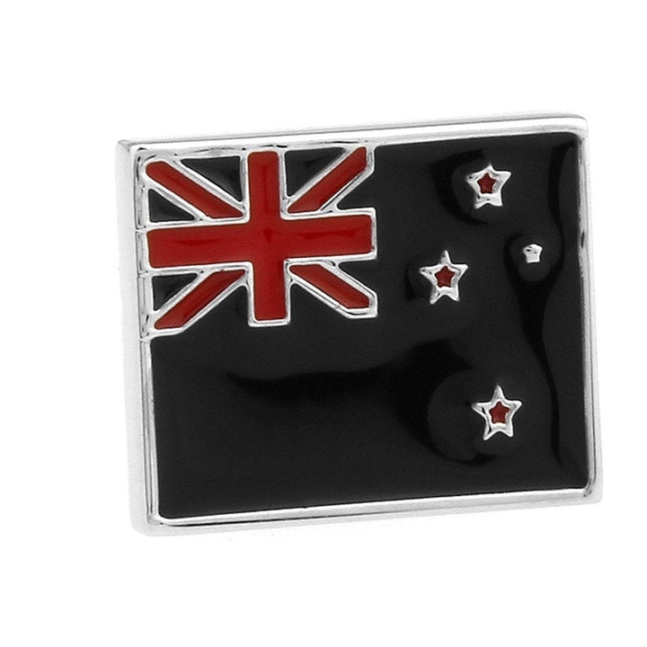 Enamel Pin  Zealand Flag Lapel Pin Tie Tack Collector Pin Blue Red Enamel Flag Travel Souvenir Art Hand Painted Image 2