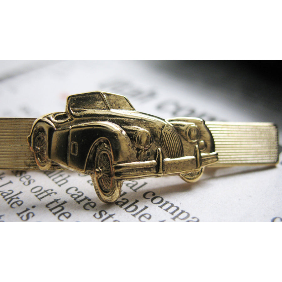 Gold Tone Back in the Day Classic Car Tie Clip Image 1