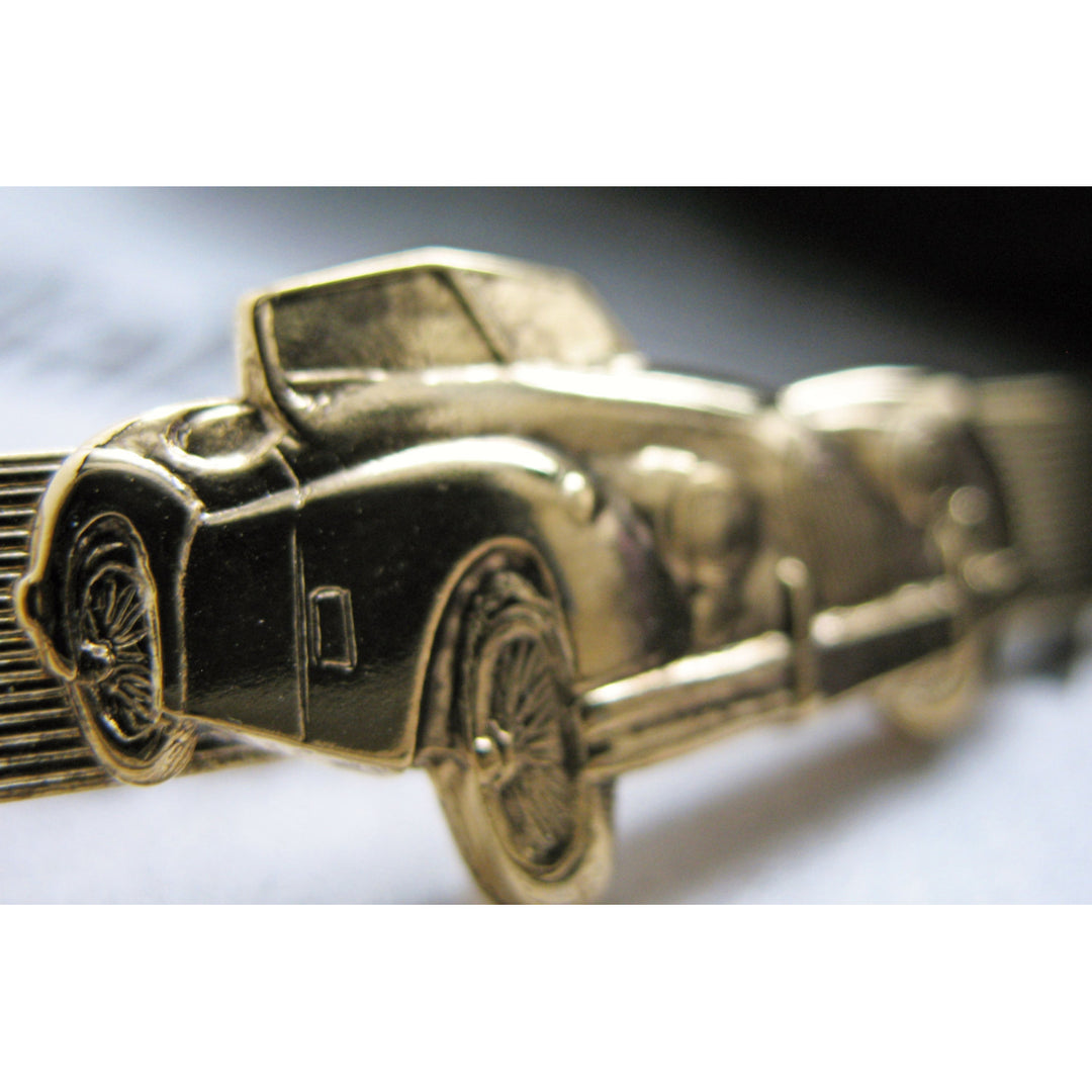 Gold Tone Back in the Day Classic Car Tie Clip Image 2