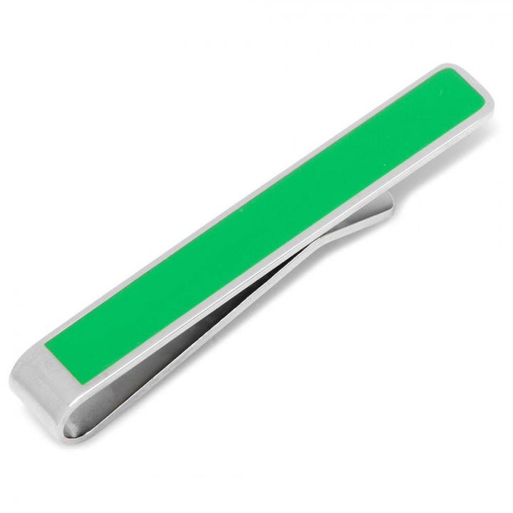 Tie Bar Deck the Halls Hidden Message Holiday Green Tie Bar  Engraved on the back of the Tie Bar Image 1