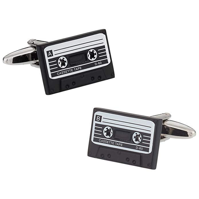 Cassette Tape Cufflinks  Retro Mix tape Cufflinks Music Love Cuff Links Image 1