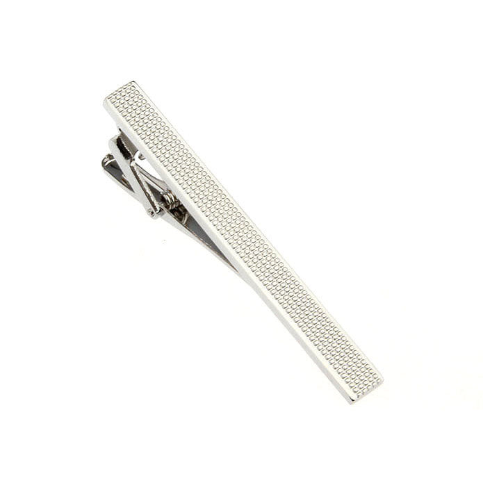 Tread Tie Bar Classic Shiny Silver Toned Clip Men Tie Clip Image 4