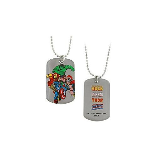 Dog Tag Marvel Comics Cosplay The Avengers Unite Fighting Dog Tag Necklace  Iron Man Hulk Captain America Thor vintage Image 1