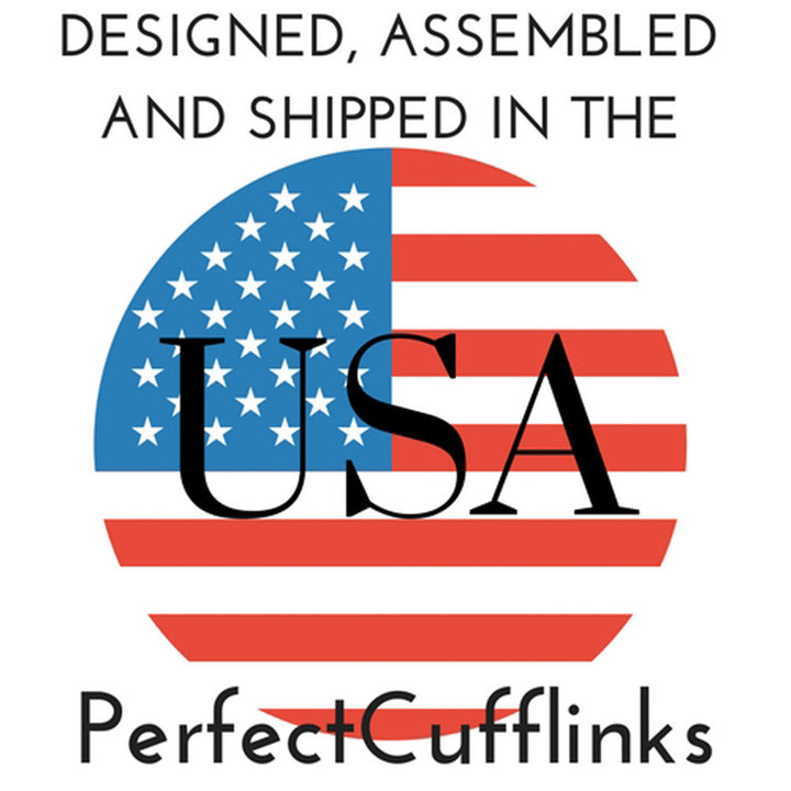 Designer Cufflinks Ribbon Repp Stripe Classic Tile Silver Tone Cuff Links Image 4