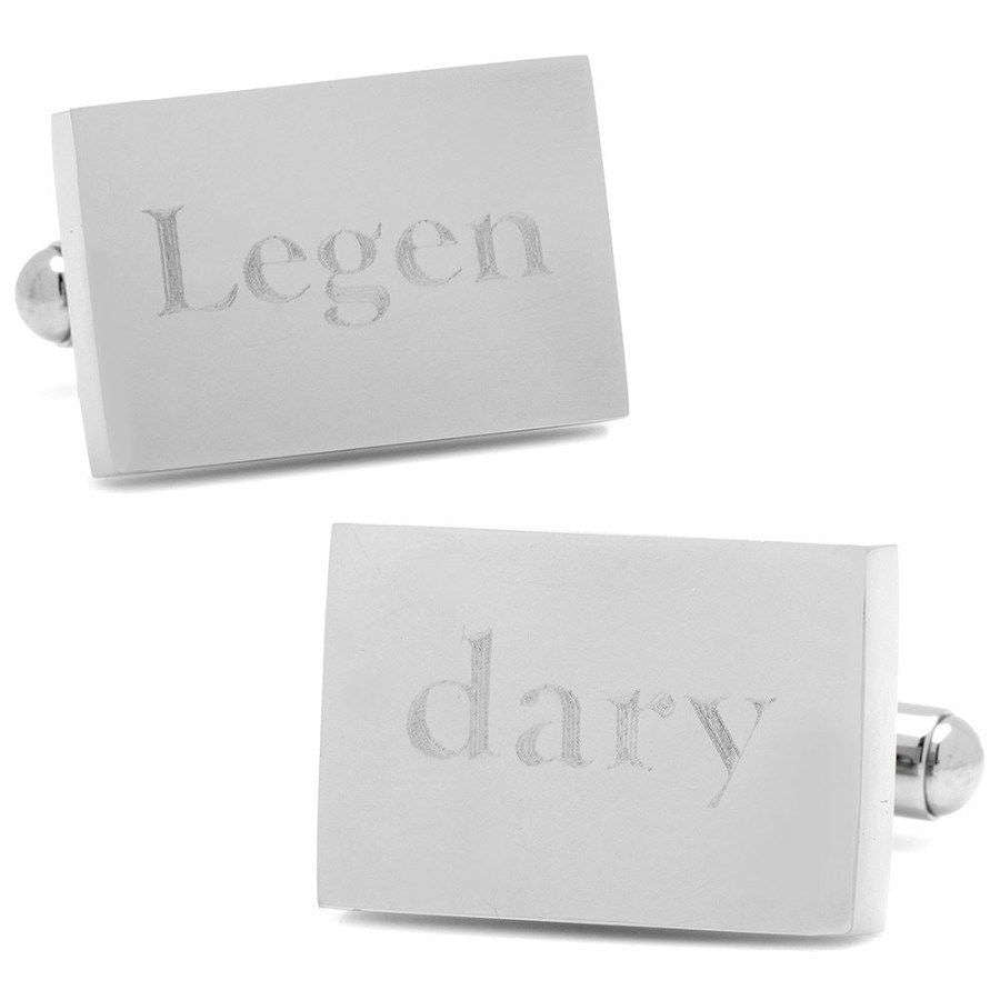 My Man is Legen-dary Engraved Legendary Cufflinks Cuff Links Fathers Day Image 1