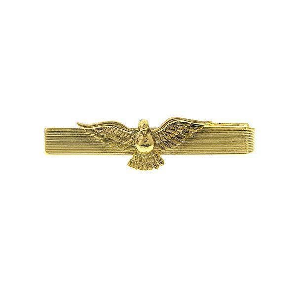 Vintage Dove Tie Bar Gold Intricately Designed Dove Peace on Earth Tie Clip Gifts for Men Image 1
