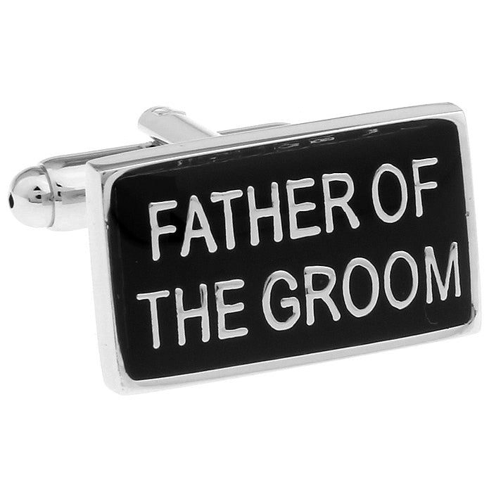 Father of the Groom Cufflinks Wedding Jewelry for Men Gift for Groom Cuff Links Great Marriage Love Initials for Groom Image 3