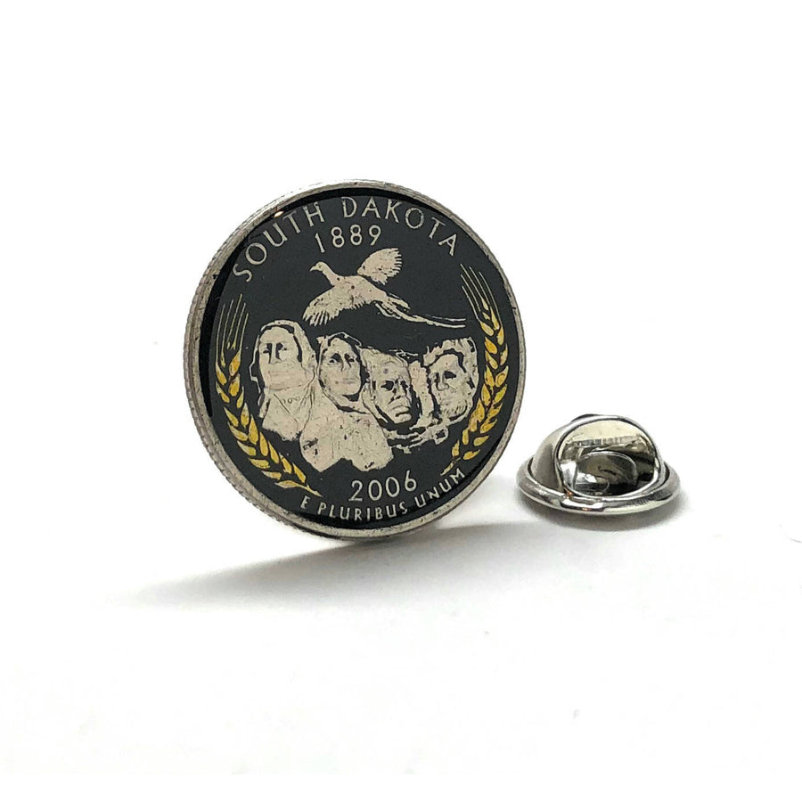 Enamel Pin Hand Painted South Dakota State Quarter Enamel Coin Lapel Pin Tie Tack Travel Souvenir Coins Keepsakes Cool Image 1