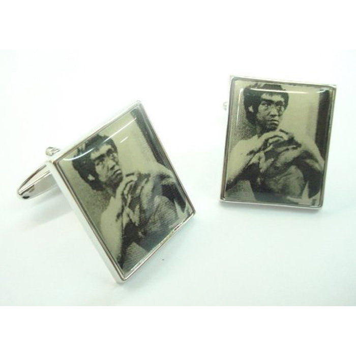 Enter the Dragon Bruce Lee Cufflinks Cuff Links Hollywood Motion Pictures Buff Film Industry Classic Lapel Pin Comes Image 1