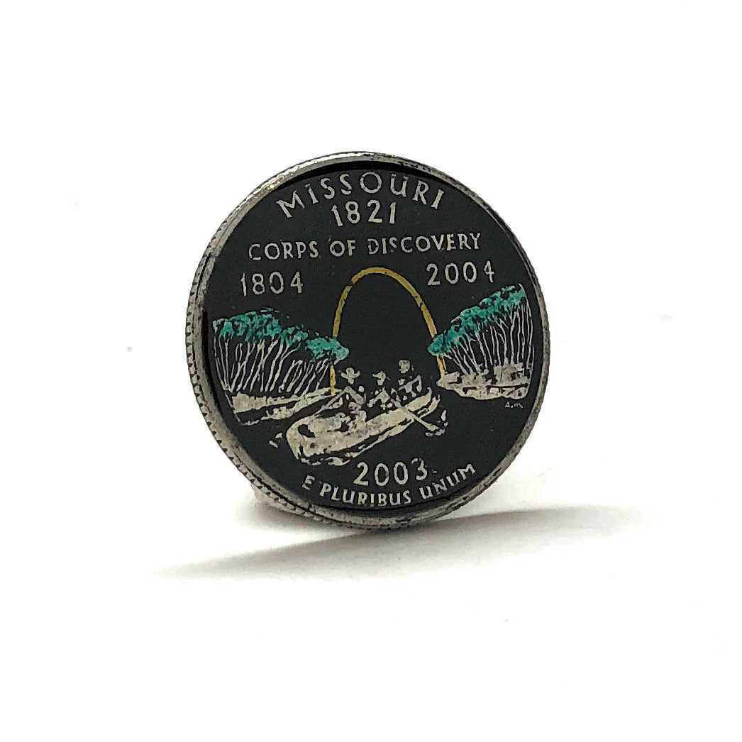 Enamel Pin Collector Hand Painted Missouri State Quarter Enamel Coin Lapel Pin Tie Tack Travel Souvenir Coins Keepsakes Image 2